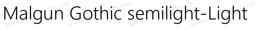 Malgun Gothic semilight-Light (CHIN字体转换